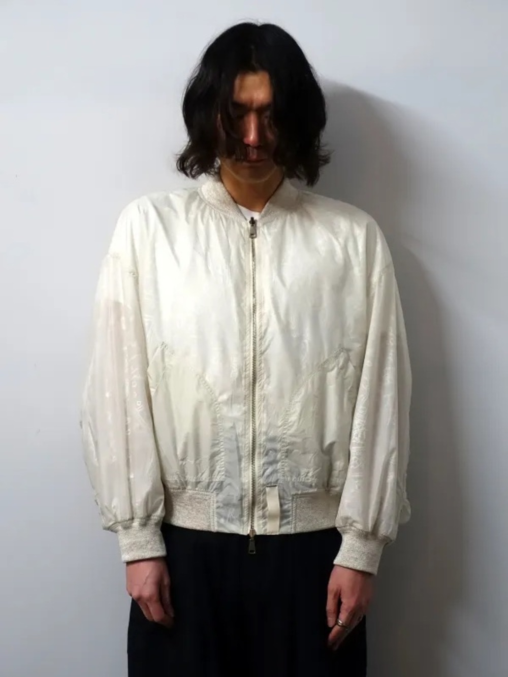 SHINYAKOZUKA Cream Reversable bomber Jacket